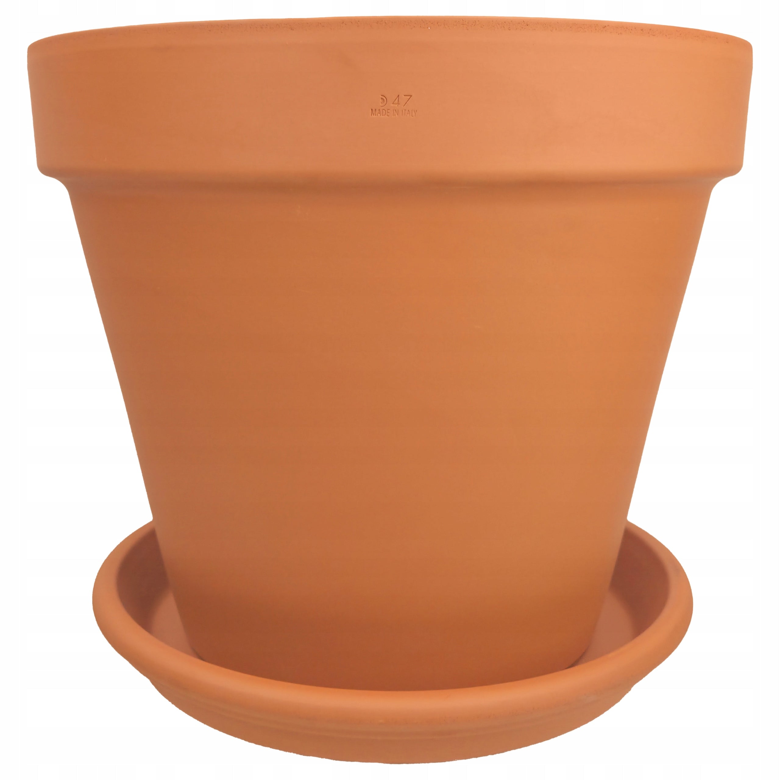 Italian Ceramic Planter 47cm Terracotta Large Flower Pot Simple Traditional VASO Color brown orange