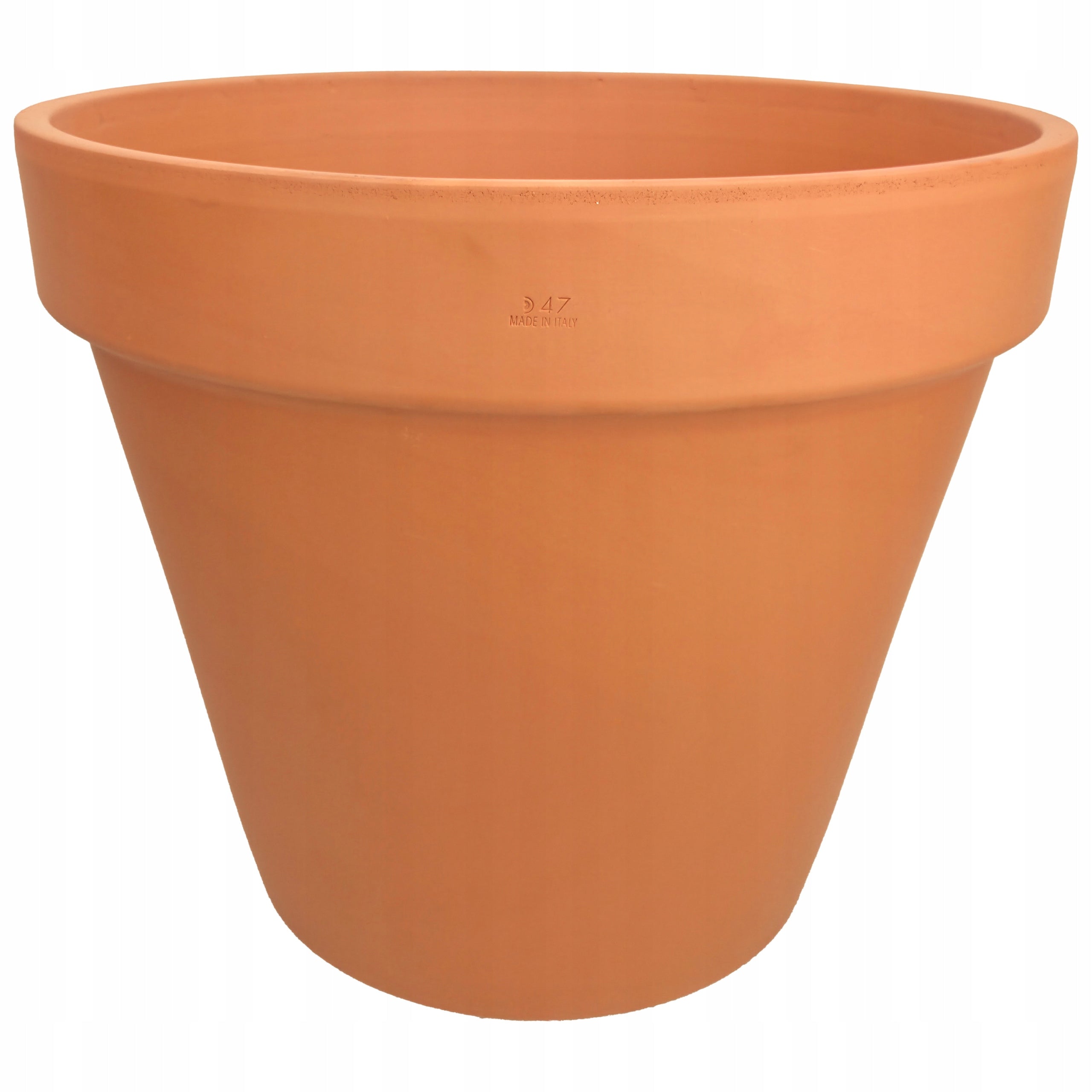 Italian Ceramic Planter 47cm Terracotta Large Flower Pot Simple Traditional VASO