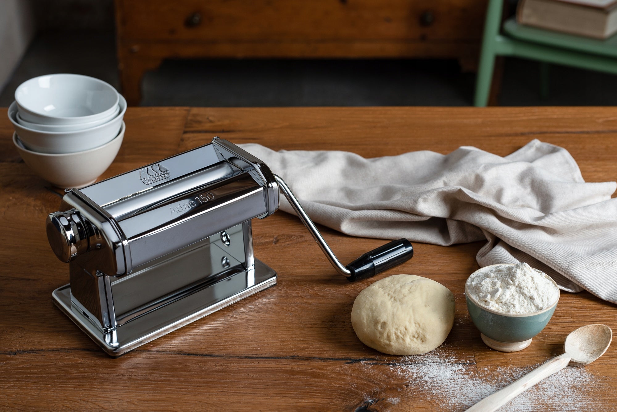 Italian Dumpling Cake Roller Atlas 150 Roller Marcato Brand Marcato
