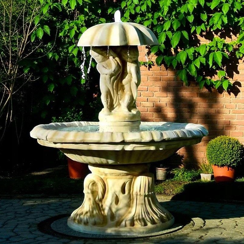Italian Italia Amory Garden Fountain with Concrete Conglomerate Manufacturer Ag-Bet