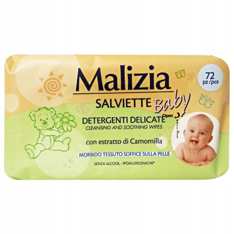 Italian Wet Wipes Salviette Baby 72pcs - Malizia