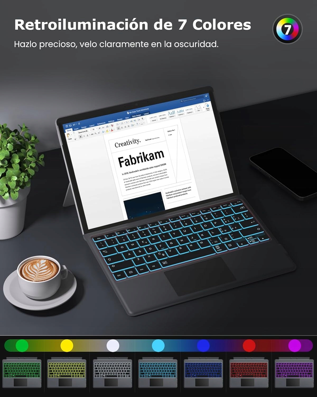 Italian keyboard for Microsoft Surface Pro 7 Plus/Pro 7-3, bluetooth Manufacturer MoKo