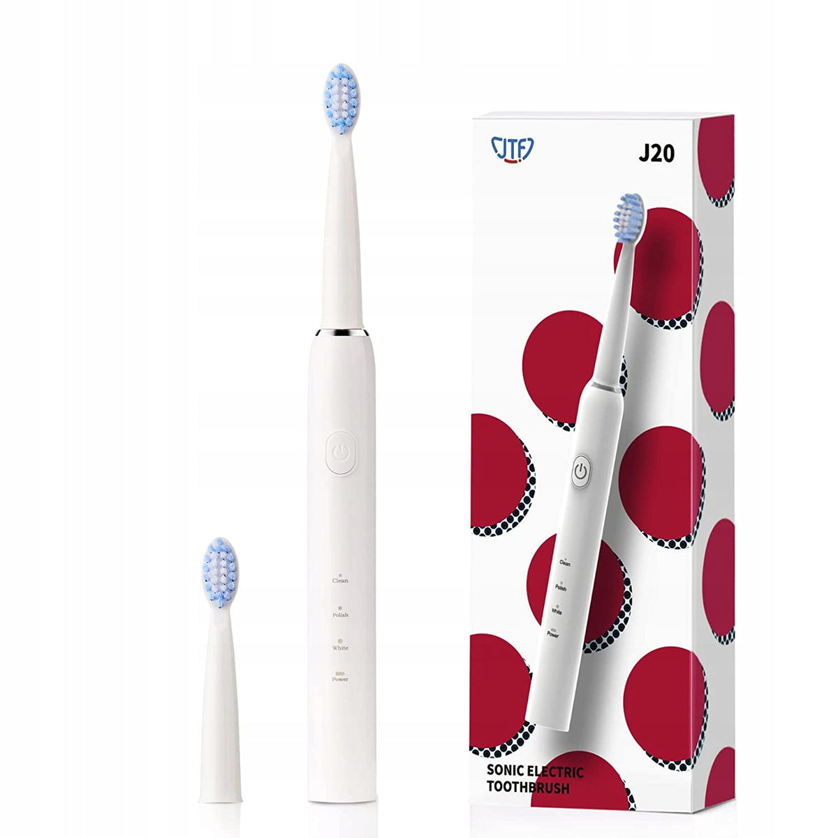 J20 JTF Sonic Toothbrush, Pink Packaging status original