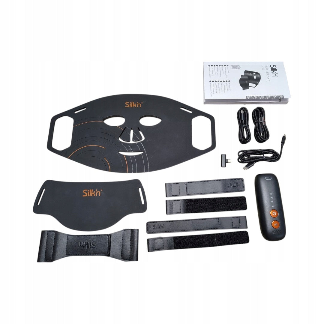 J4 LED Face and Neck Mask Silk'n Dual LED Black Anti-Wrinkle Manufacturer code FNLM2PCN001
