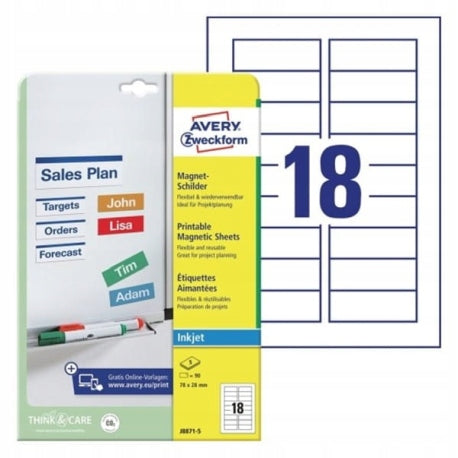 J8871-5 Magnetic Label Holder 78x28mm micro