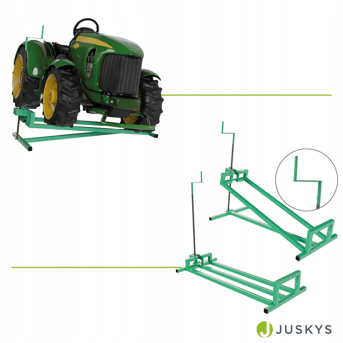 JACK FOR GARDEN TRACTOR MOWER QUADA ATV 400 KG GREEN Manufacturer no brand