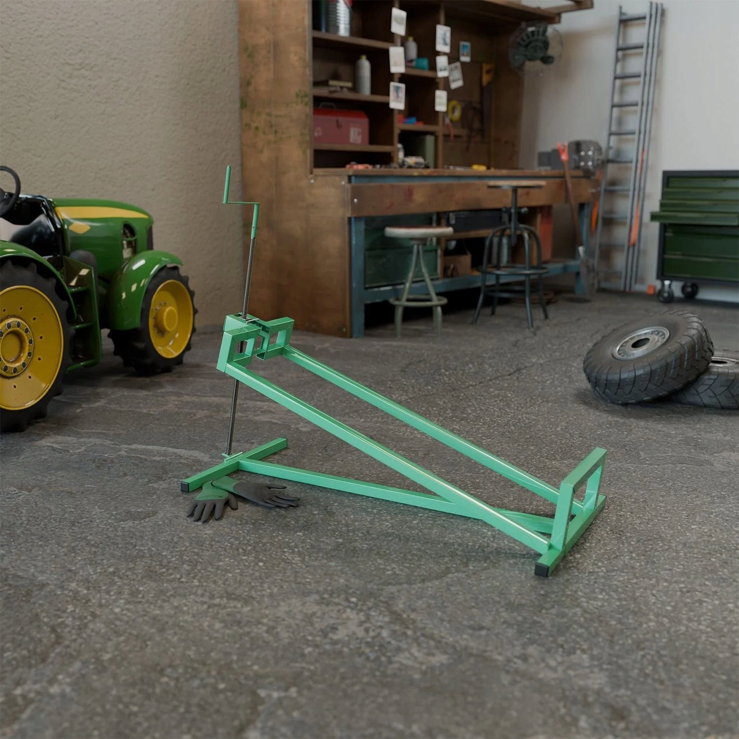 JACK FOR GARDEN TRACTOR MOWER QUADA ATV 400 KG GREEN Packaging status original