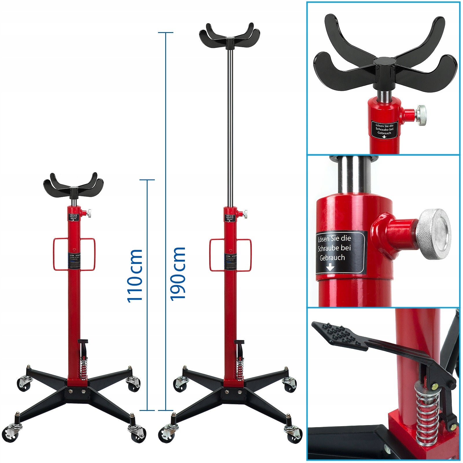 JACK FOR GEARBOX JACK PRESSER FOOT STAND 500KG 0,5T VERDA Manufacturer code SN0306