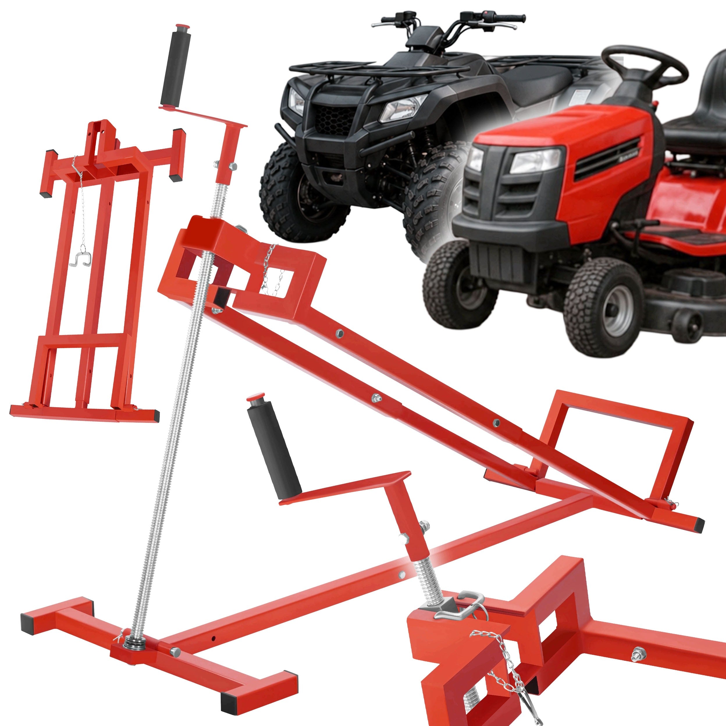 JACK LIFT FOR TRACTOR ADJUSTABLE QUAD MOWER 400 KG SERVICE