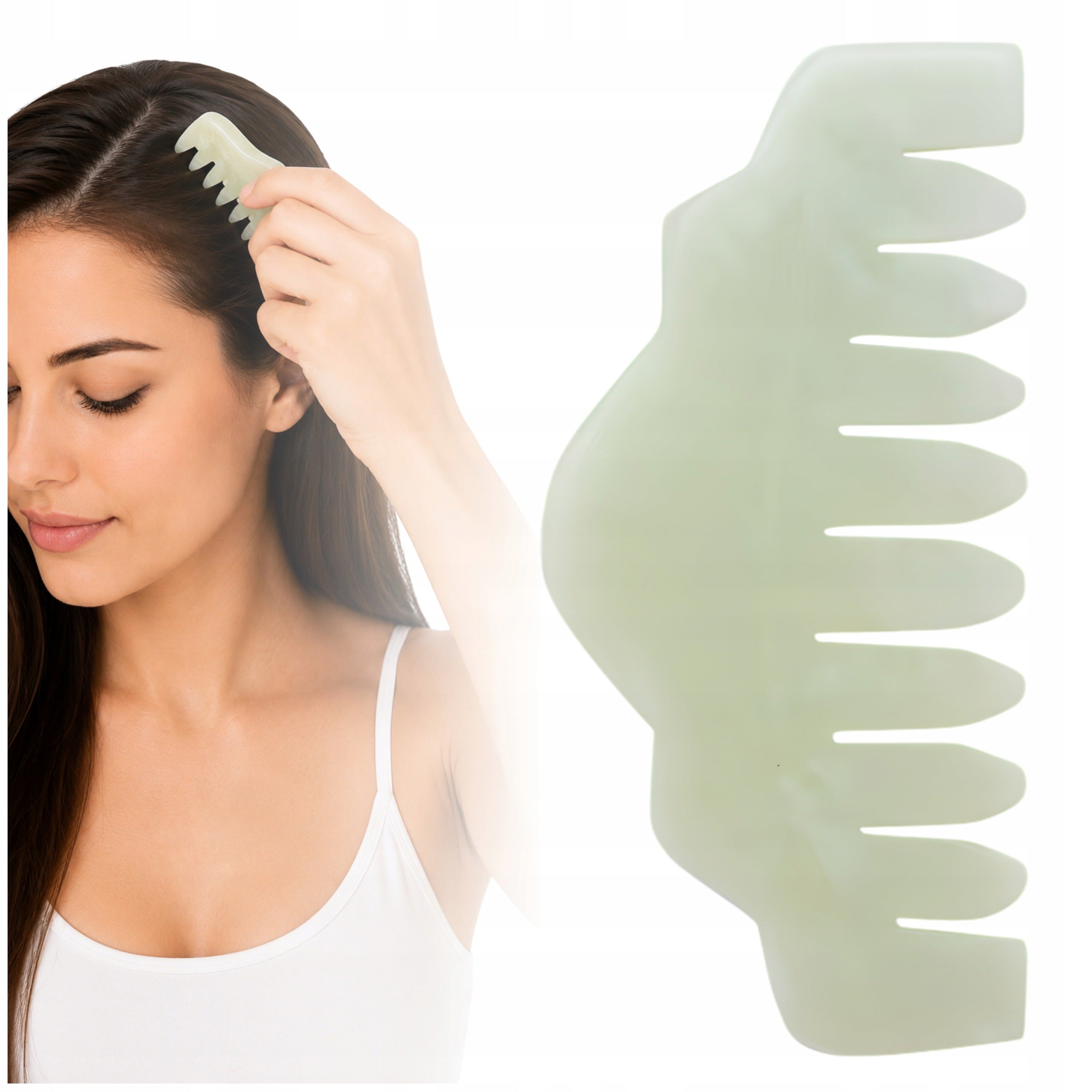JADE COMB JADE MASSAGER HAIR GROWTH SCALP CARE