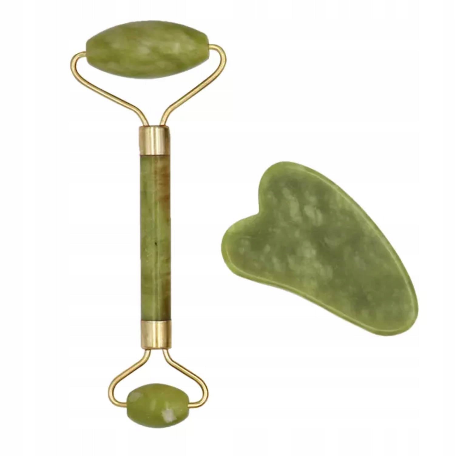 JADE ROLLER & GUA SHA roller and massage plate Kind roller