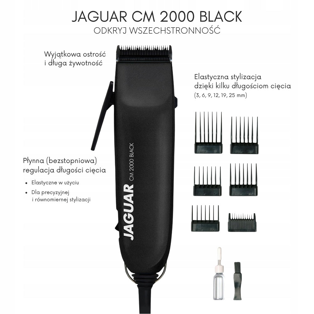JAGUAR CM 2000 BLACK Professional Hairdressing Machine Packaging status original