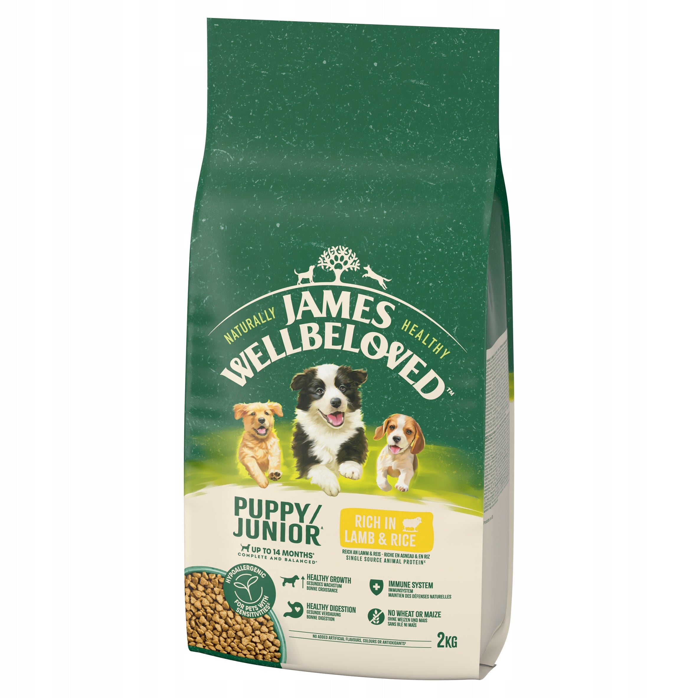 JAMES WELLBELOVED Junior monoprotein dry food for puppies 2 kg