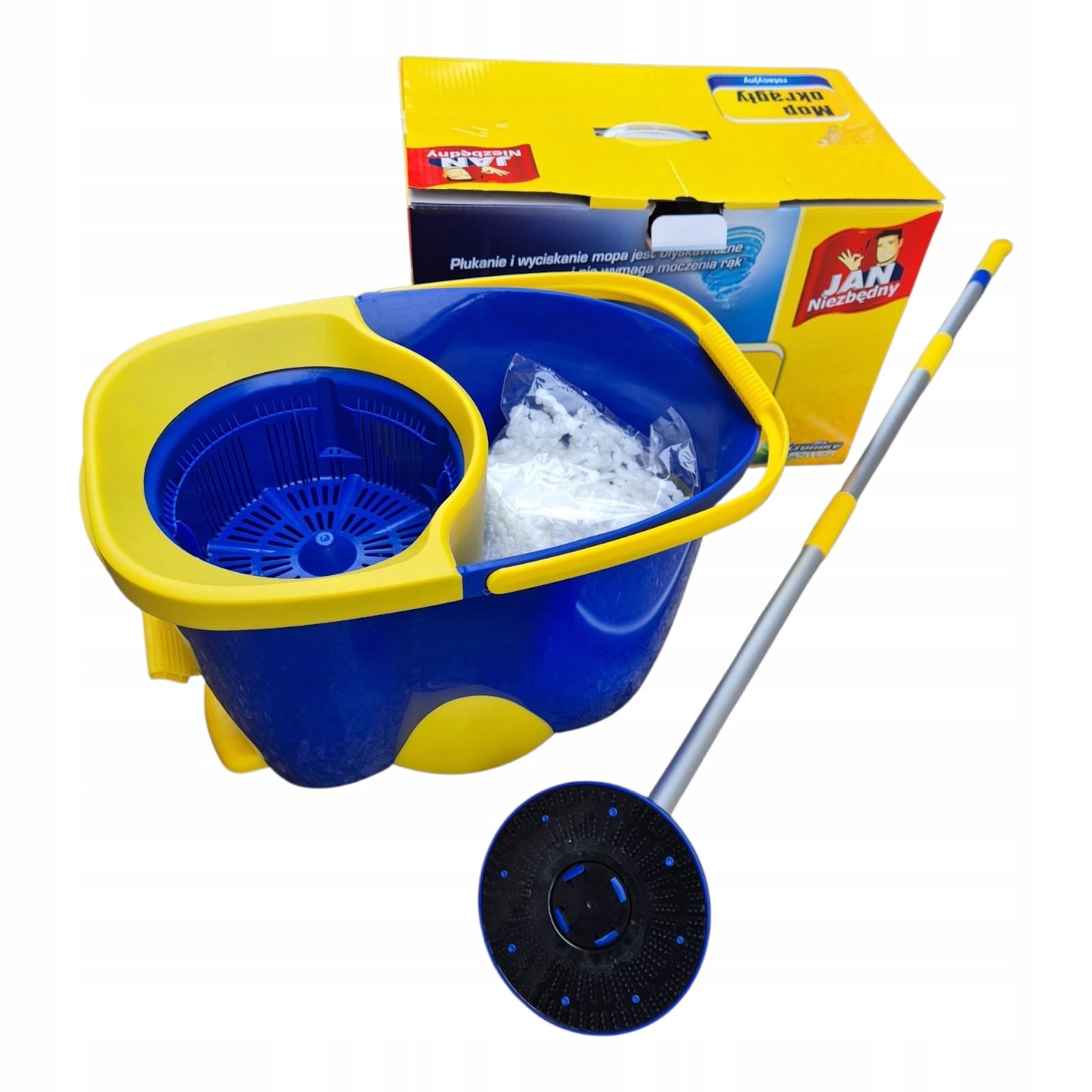 JAN NIEZBĘDNY MICROFIBER ROTARY MOP + BUCKET