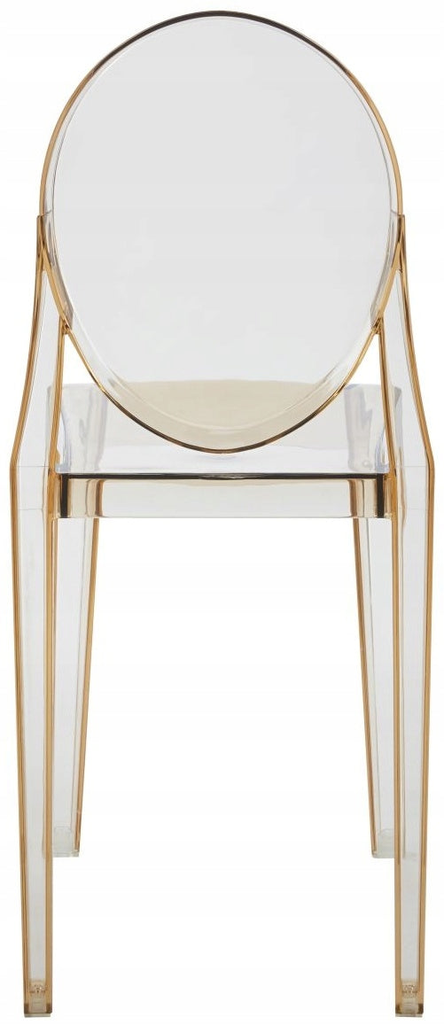 JANTAR Amber Chair Modern Transparent Polycarbonate For Kitchen Dining Room