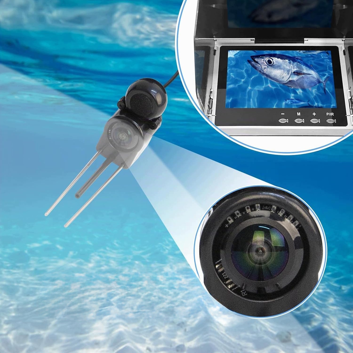 JAOGAUS UNDERWATER FISHING CAMERA WITH SONAR 5" IPS DISPLAY Packaging status original