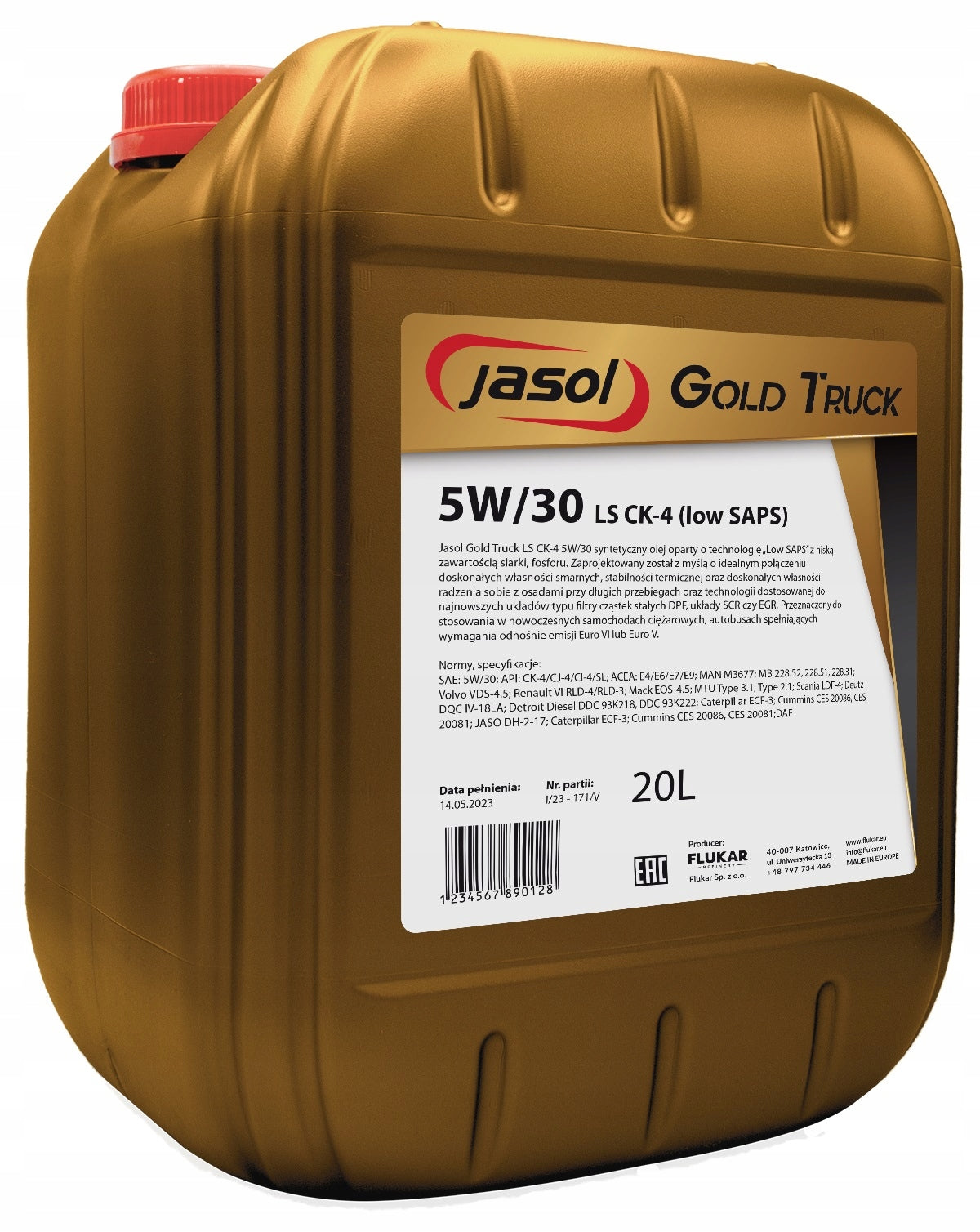 JASOL GOLD 5W30 20L. TRUCK LS CK-4