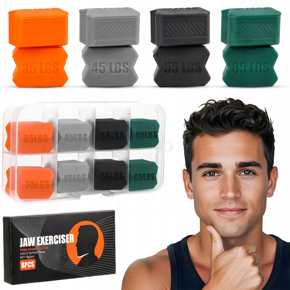 JAW AND JAW FACE EXERCISE DEVICE 8 pcs.