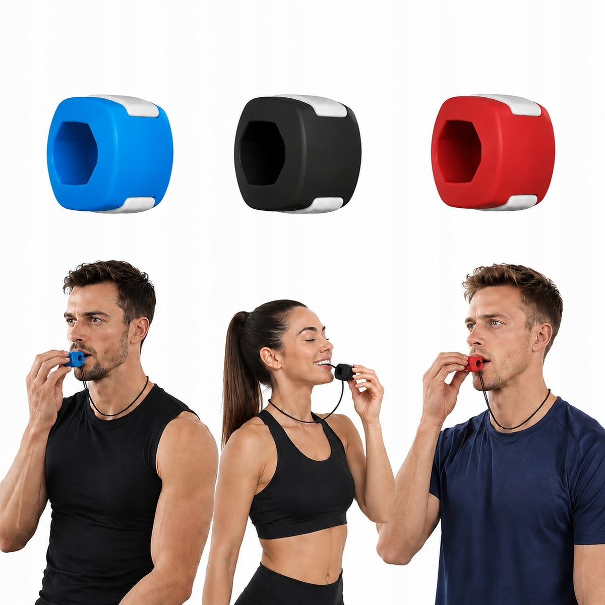 JAW EXERCISE SET JAWLINE FITNESS FACE MODELING 3 RUBBER Packaging status original