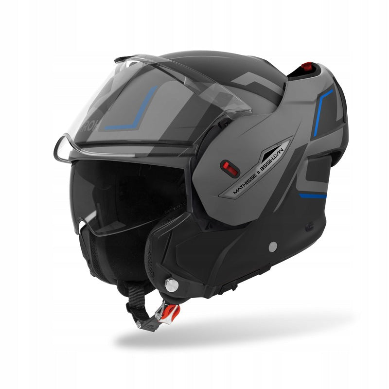 JAW HELMET AIROH MATHISSE 2 GENIUS BLUE MATT GREY MAT Size L Manufacturer Airoh
