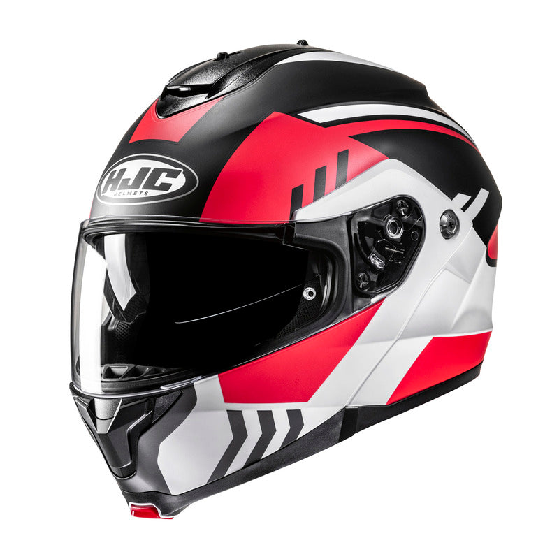 JAW HELMET HJC C91N KAON BLACK RED AND WHITE Size M