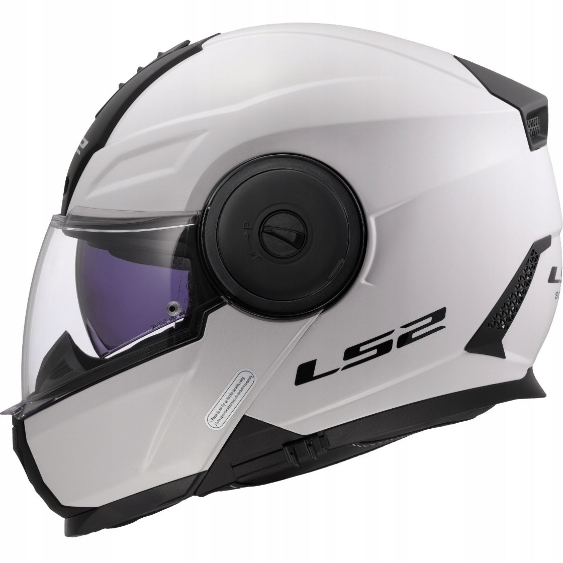 JAW HELMET LS2 FF902 SCOPE II 2 SOLID WHITE GLOSS Size XS