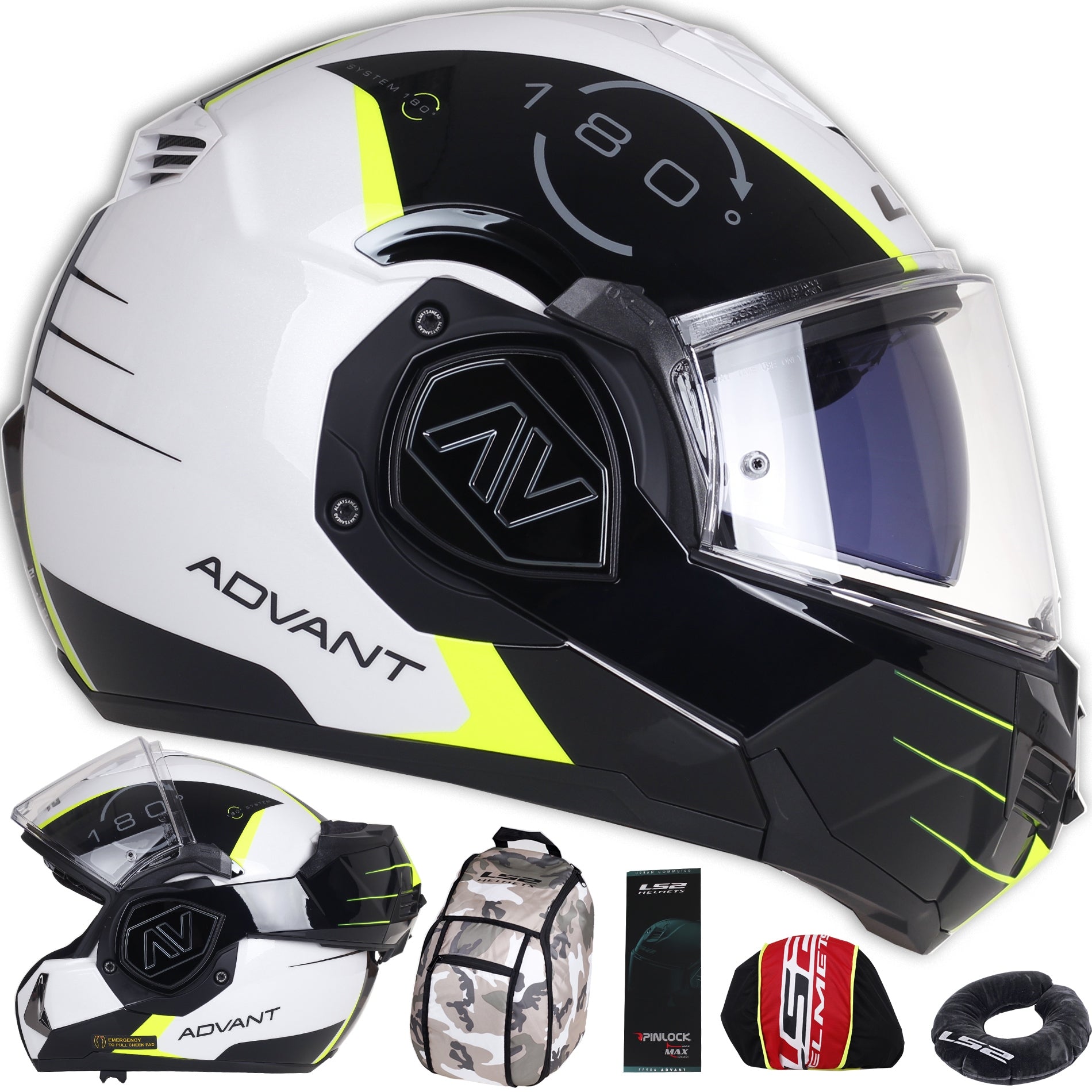 JAW HELMET LS2 FF906 ADVANT CODEX ECE22.06 P/J