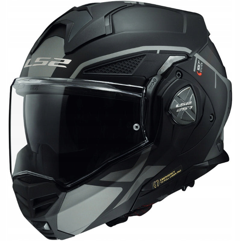 JAW MODULAR HELMET LS2 FF901 ADVANT X METRIC MATT TITANUIM size XXL