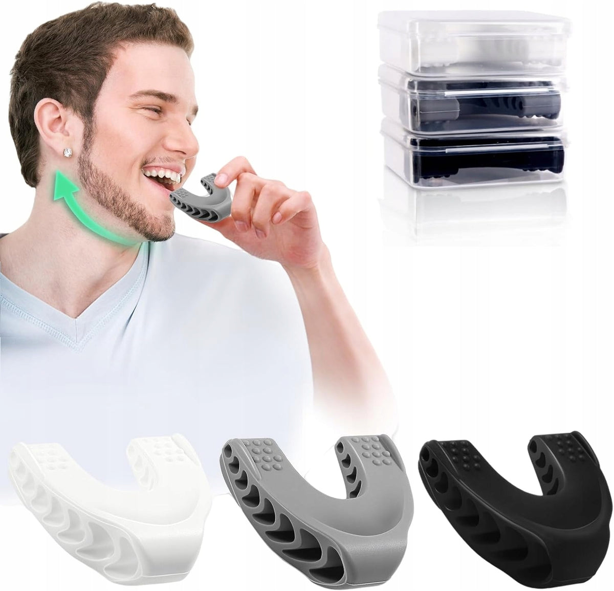 JAW TRAINER RUBBER JAWLINE TRAINER 3 DEGREES OF RESISTANCE
