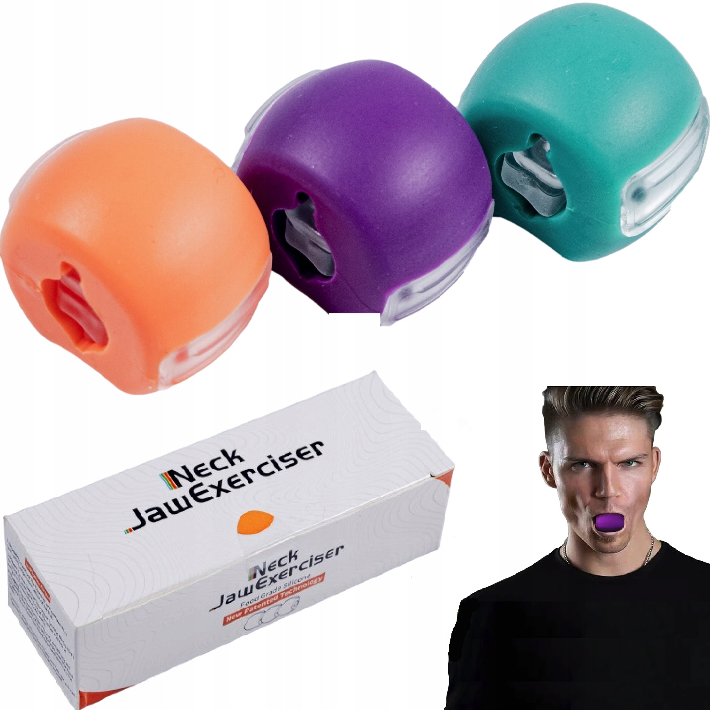 JAWLINE 3 pcs 14-22 kg JAW TRAINER MuscleForge