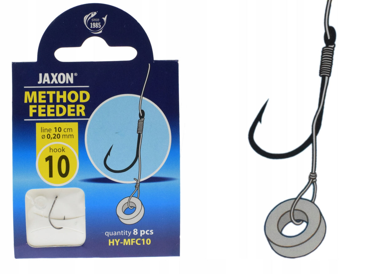JAXON LEADER METHOD FEEDER MFC HOOK size.10 WITH ERASER 8pcs.