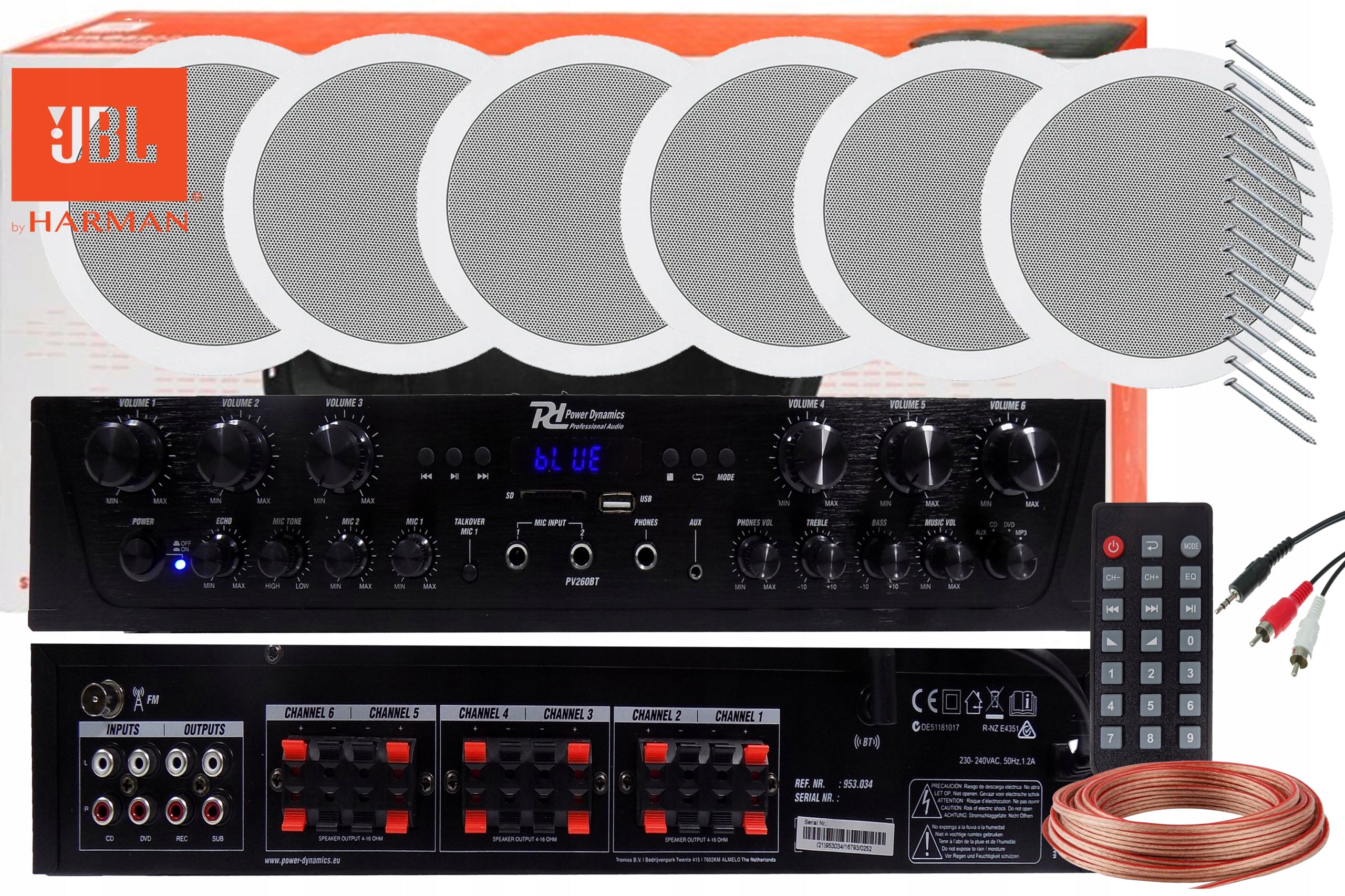 JBL BLUETOOTH USB CEILING SOUND SYSTEM 6 ZONES