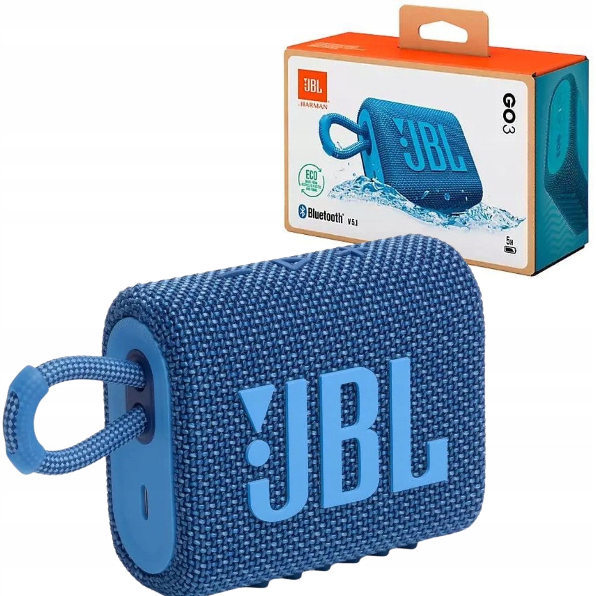 JBL GO 3 Eco Bluetooth Speaker Portable 4,2W Small Waterproof Blue