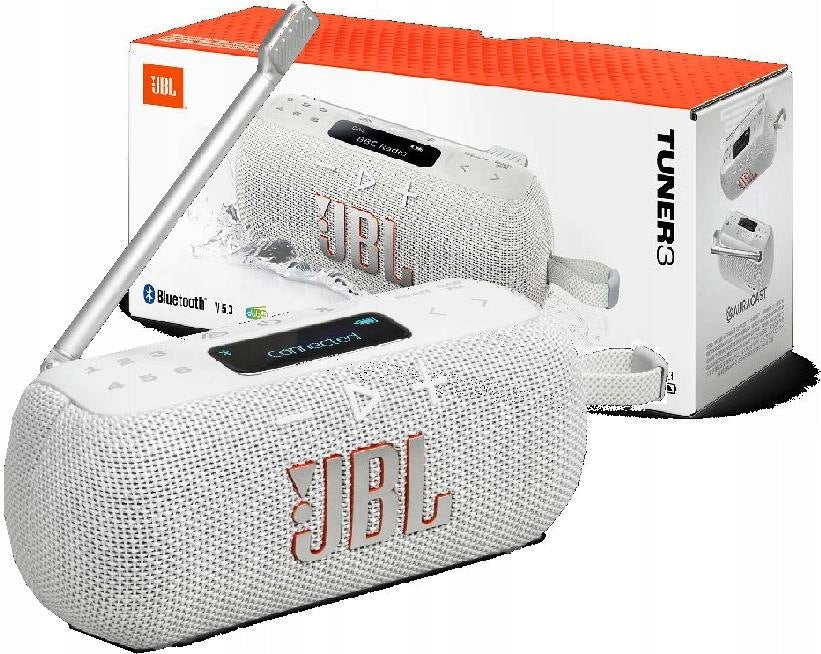 JBL TUNER 3 WHITE /PORTABLE SPEAKER /RADIO DAB & FM/ DEALER JBL / ORIGINAL