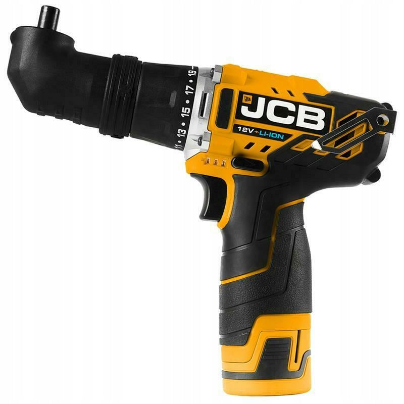 JCB 12DD Screwdriver 12 V 2 x 2,0 Ah Heads Suitcase L-Boxx 30 Nm Brand JCB