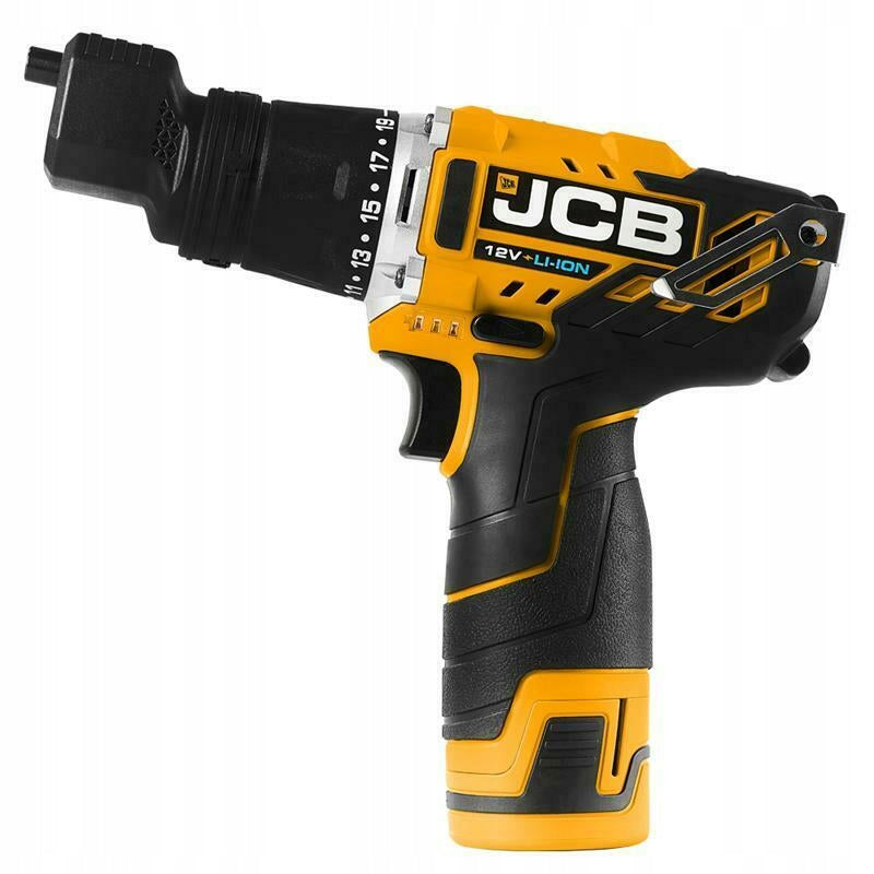 JCB 12DD Screwdriver 12 V 2 x 2,0 Ah Heads Suitcase L-Boxx 30 Nm Manufacturer code JCB-12DD-2-E-BOXX
