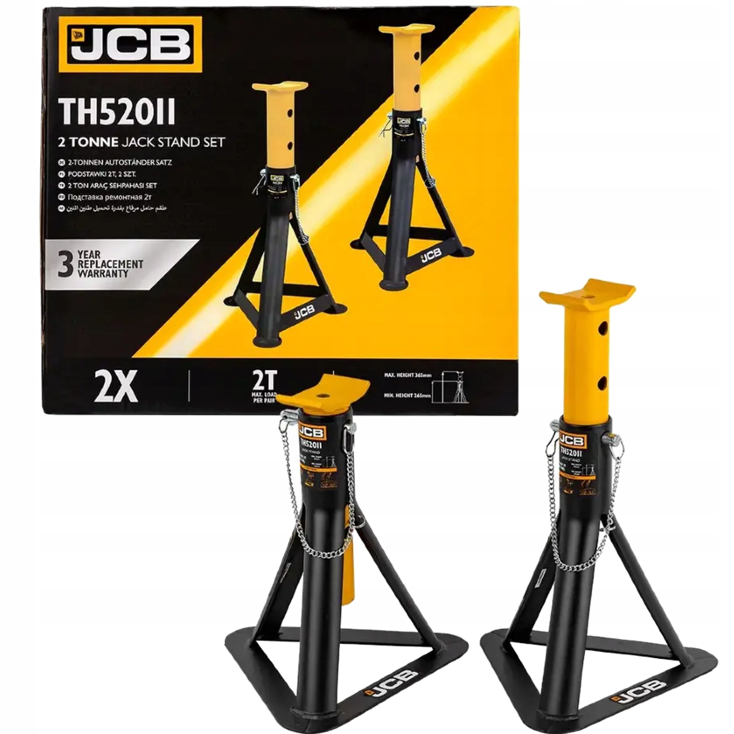 JCB 2 BucketS STANDS CAR SUPPORTS 2 TONS 265-365mm Brand JCB