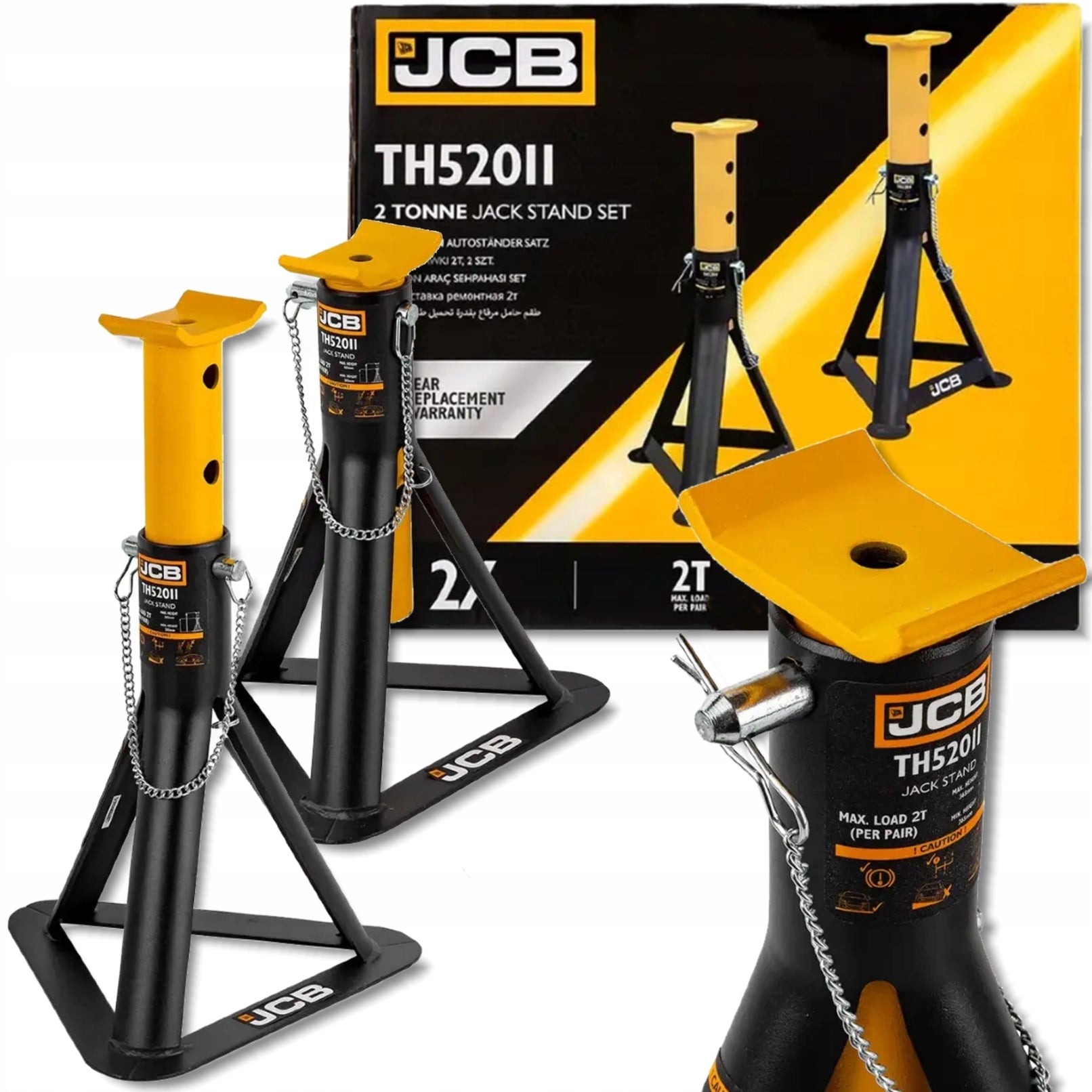 JCB 2 BucketS STANDS CAR SUPPORTS 2 TONS 265-365mm