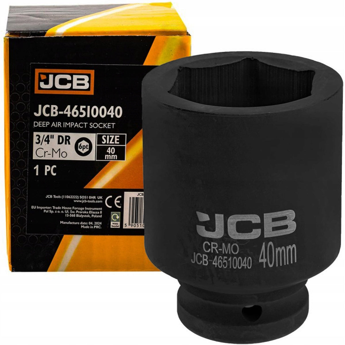 JCB Impact cap 3/4" 40 mm 6-angle (code JCB-46510040)