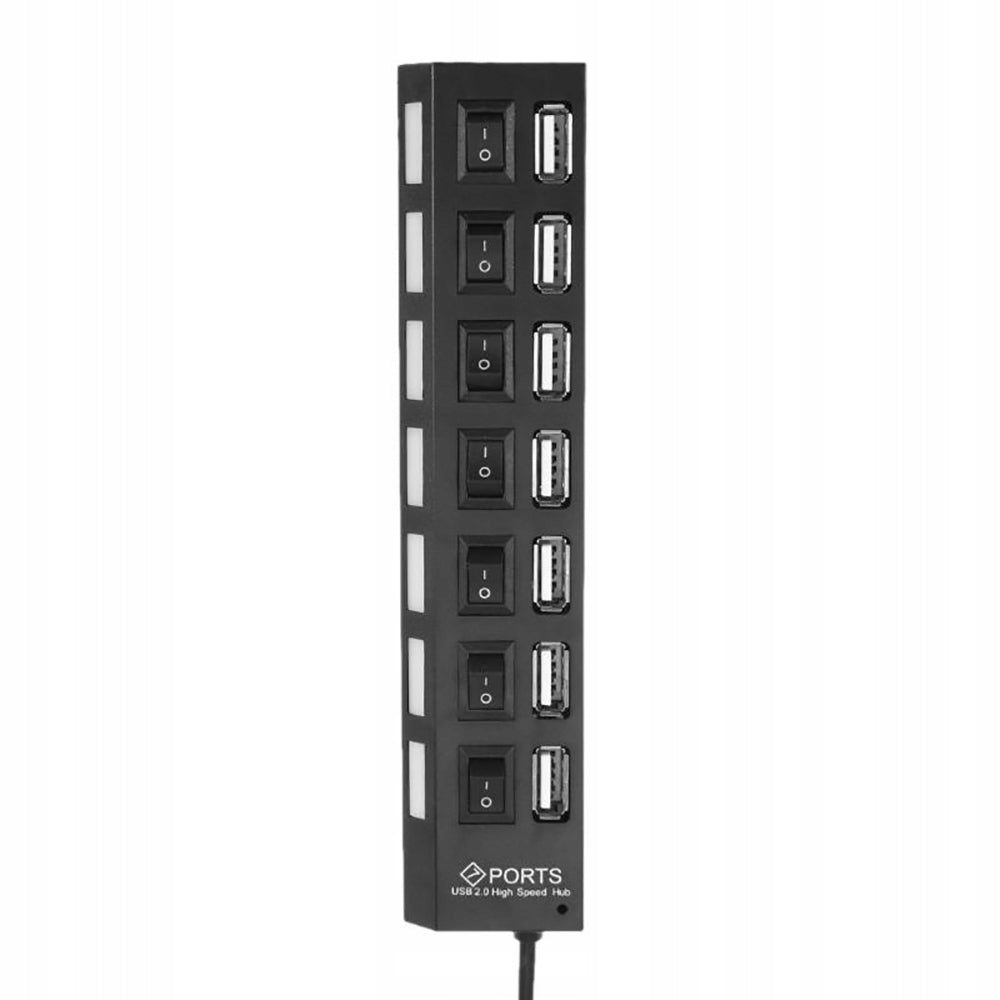 JDL-A7 HUB USB Hub 7 Port USB 2.0 Independent Switch VP Indicator