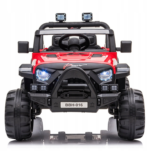 JEEP AUTO BATTERY OPERATED LEATHER SOFT EVA WHEELS PILOT SOFT SEAT 4x4
