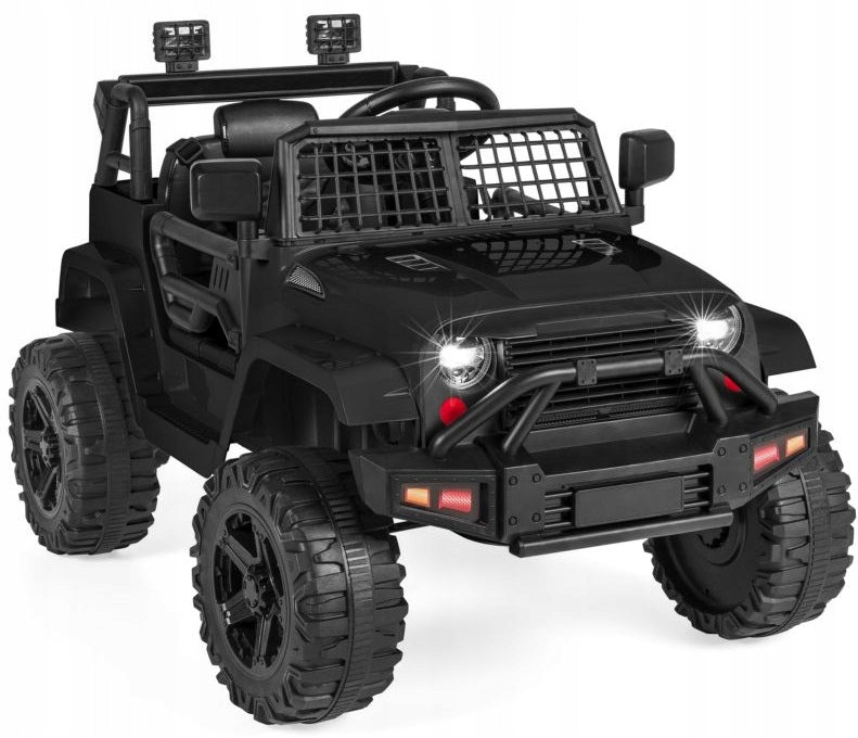 JEEP AUTO CAR BATTERY 12V REMOTE CONTROL 2.4G MP3 AMORY LIGHT MELODIES Color black red