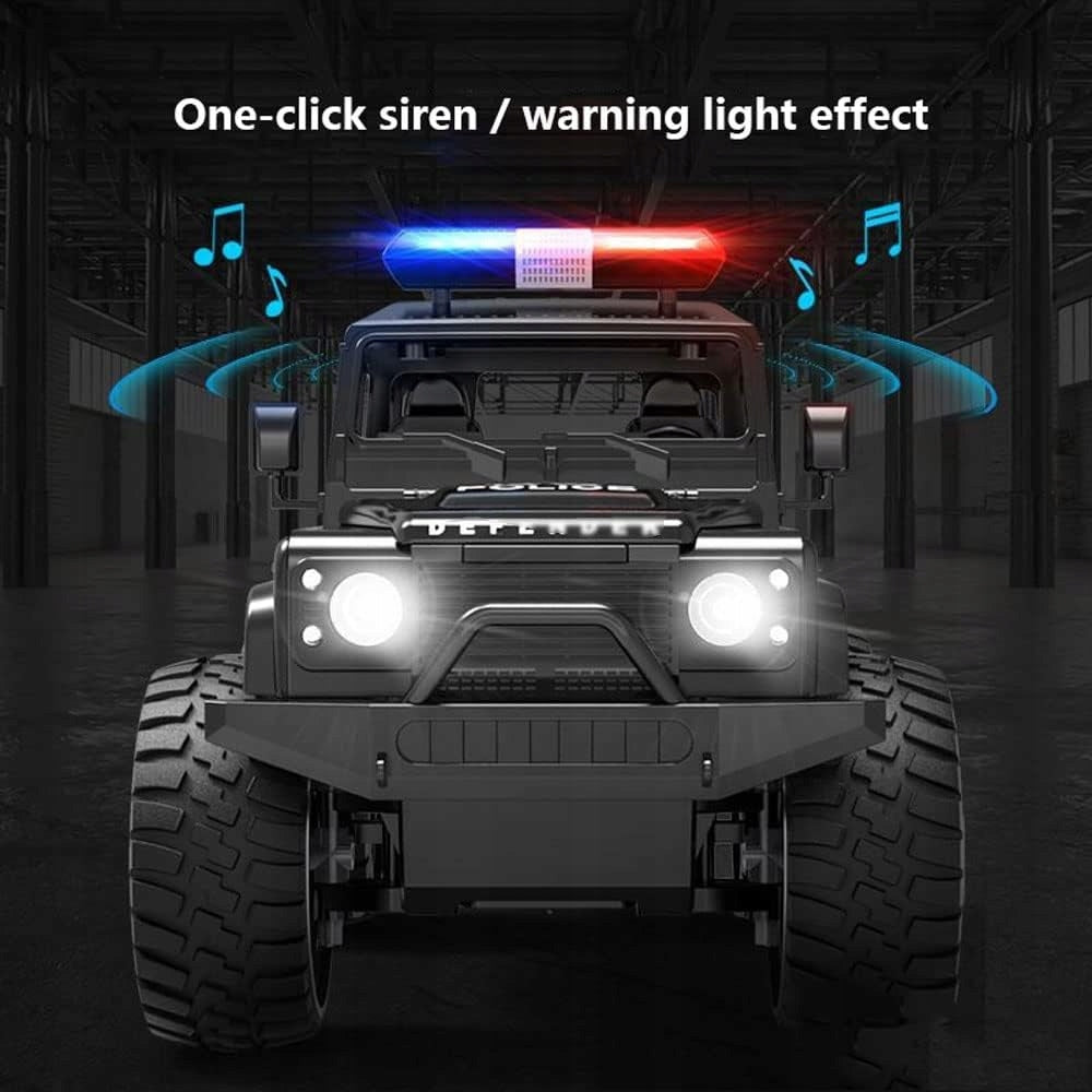 JEEP RC POLICE REMOTE CONTROLLED VEHICLE CAR BLACK Kid's age 4＋ years