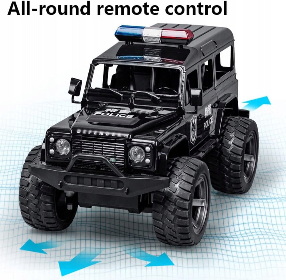 JEEP RC POLICE REMOTE CONTROLLED VEHICLE CAR BLACK Kind driving