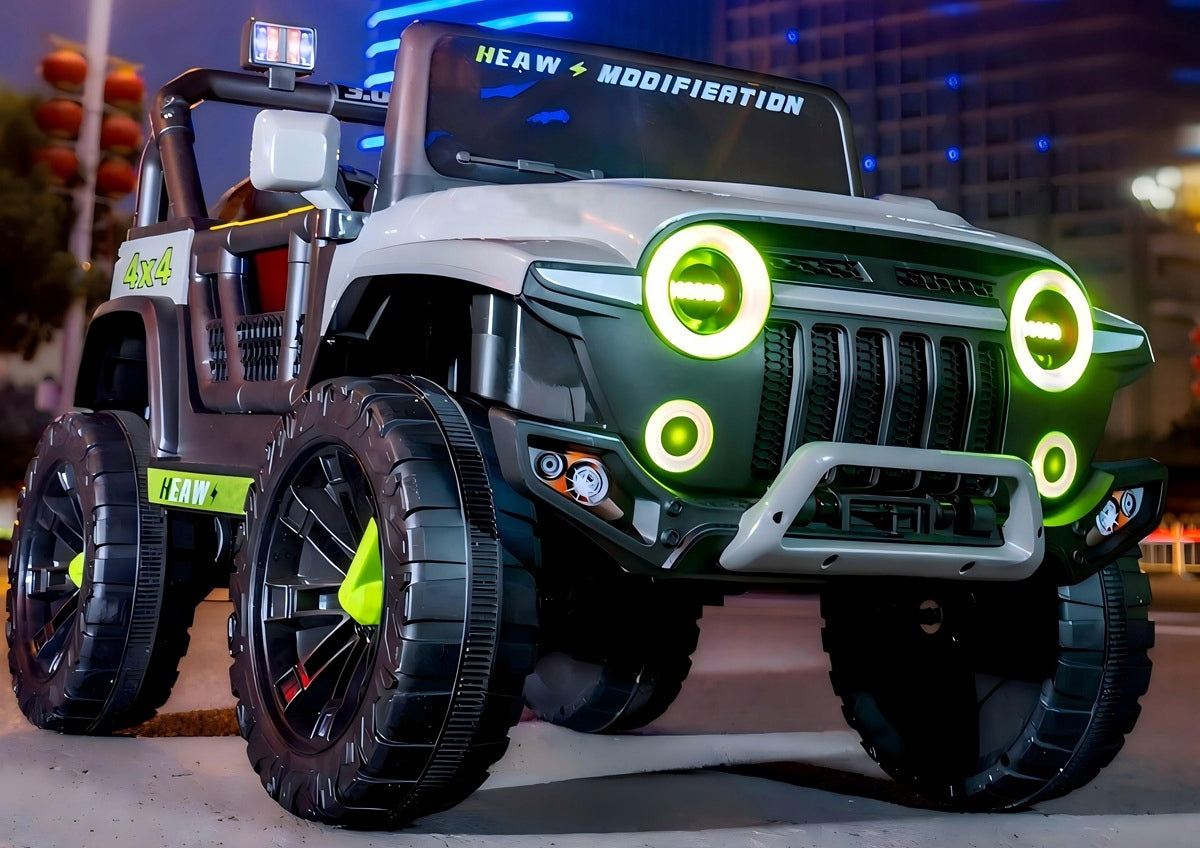 JEEP ST 4x4 Auto Battery Operated LEATHER, EVA, LED, 12V 7ah, Bluetooth, APP Kid's age 18＋ months