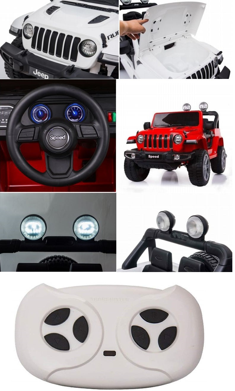 JEEP WRANGLER 4x4 for BATTERY LEATHER PILOT SOFT FOAM EVA WHEELS Batteries included yes