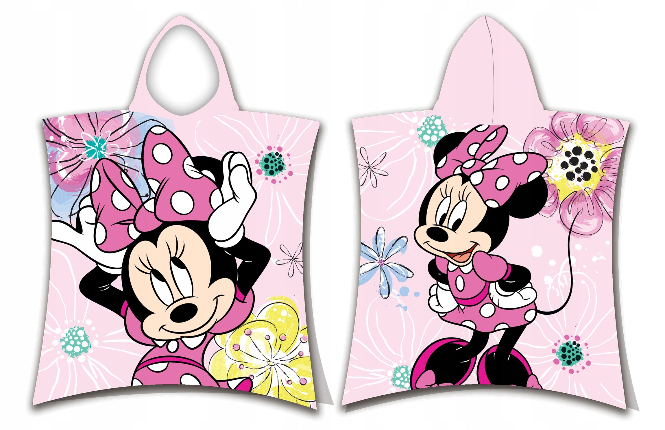 Disney Kinderponcho Minnie Pink Schleife, 50x115 cm 