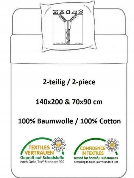 Chamäleon-Kinderbettwäscheset mit leuchtendem Effekt, 140x200, 2-teilig 