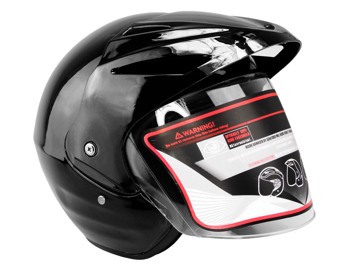 JET WL701 OPEN HELMET SCOOTER BLACK L APPROVAL
