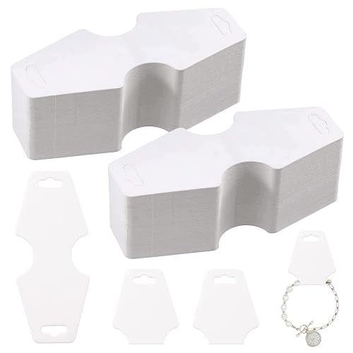 JEWELRY DISPLAY CARDS WHITE PAPER FOR HANGING 200 PCS.